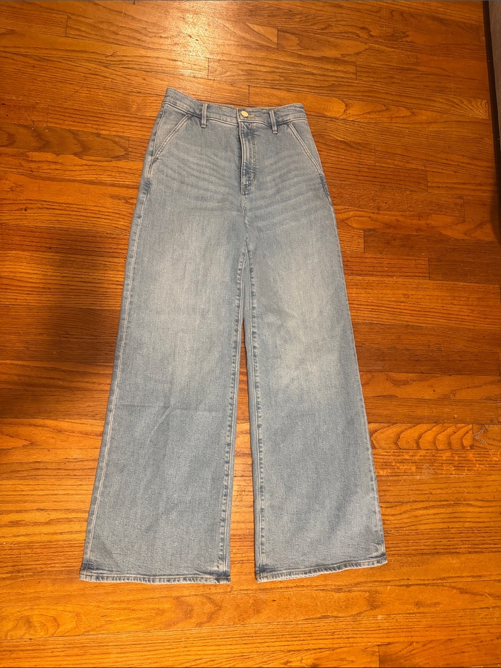 Ann Taylor High-Waisted Wide Leg Women’s Jeans - Light Blue